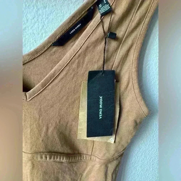 Vero Moda NWT Women’s Short Sleeveless Brown Dress Size‎ S - Picture 6 of 7